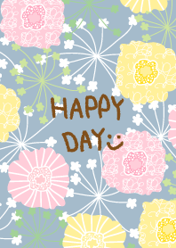 North European floral Blue smile3 Japan
