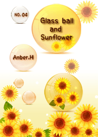 Glass ball and sunflower No.4