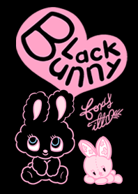 Black Bunny by foxy illustrations