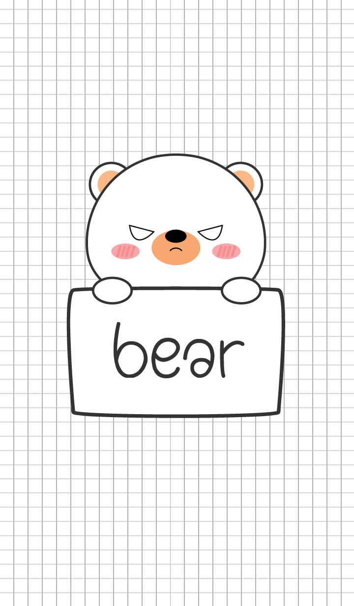 Simple Angry White Bear (jp)