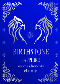 September sapphire blue and silver JPN