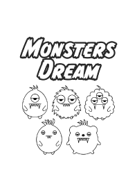 Monsters Dream - สีขาวเรียบง่าย