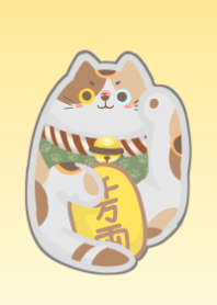 招財貓 (金黃色)