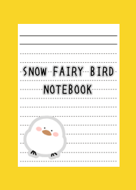 SNOW FAIRY BIRD NOTEBOOK-YELLOW-REDj