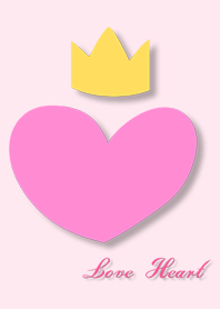 Pink Heart with crown