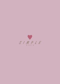 DUSKY PINK BROWN.SIMPLE -HEART- 19