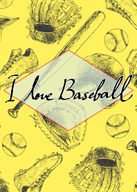 I Love Baseball-Yellow/Black-