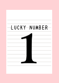 LUCKY NUMBER 1 NOTEBOOK/PINK