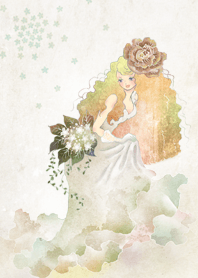Girl in dress (bright color)