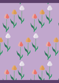 Elegant three color tulips purple