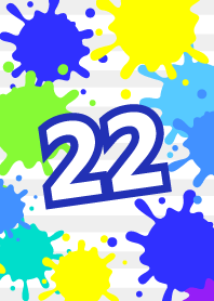 【22】ナンバー❤️ペイント 青