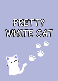 PRETTY WHITE CAT Theme-BLUE GRAYj