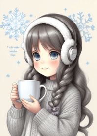 Afternoon coffee time-Sweet girl ACB627