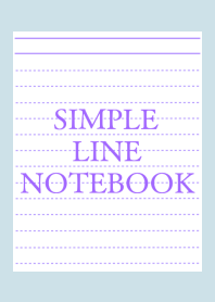 SIMPLE PURPLE LINE NOTEBOOK-LIGHT BL-YEL