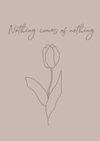 くすみベージュフラワー