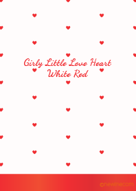 Girly Little Love Heart White Red