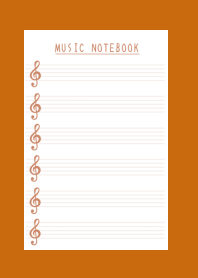 BROWN COLOR MUSICAL NOTES/TERRACOTTA