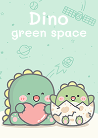 Dino on green galaxy!