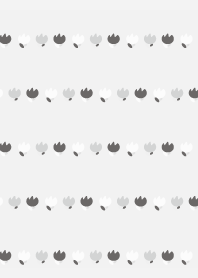 Rough monochrome tulips on white