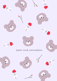 Bear and carnation purple12_2