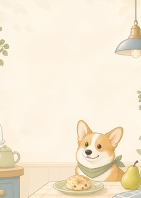 Olive Corgi Pear Scone Kitchen