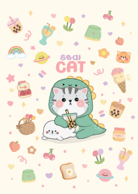 Cat dinosaur & seal cute : minimal