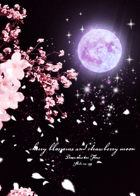 Cherry blossoms and Strawberry moon4