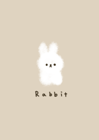 Fluffy rabbit and beige.