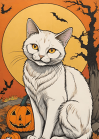 Ukiyo-e - Halloween cat 5905aa