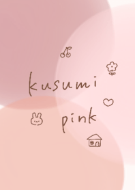 Dull pink and cute illustrations