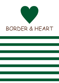 BORDER & HEART -DARKGREEN-