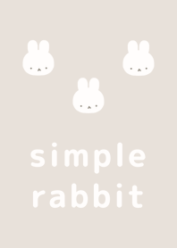 simple rabbit . beige