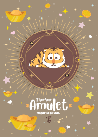 Tiger Year Amulet of Wealth Light Brown