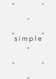 シンプルハート♡グレー&ホワイト