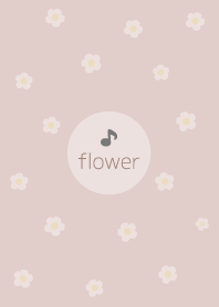 ดอกไม้ <โน้ตดนตรี> สีน้ำตาล.