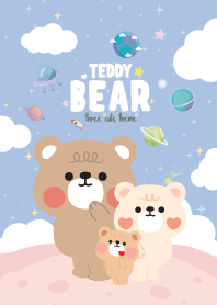 Teddy Bear Kawaii Galaxy Blue