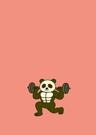 健身熊貓來了(淡紅)