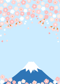 毎日が桜の季節-桜がいっぱいの富士山