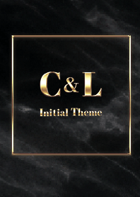 【 C&L 】Initial Theme Gold - ブラック