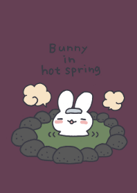 Bunny in hot spring!