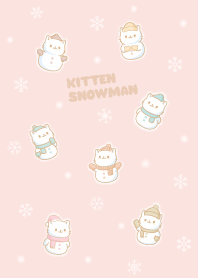 Cats Snowman_Pink