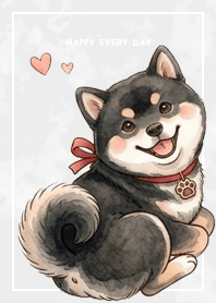 Black Shiba Inu/Marble/Gray2