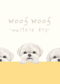 Woof Woof - Maltese dog - BEIGE/YELLOW