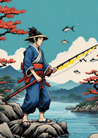 Ukiyo-e Fishing bQBAn