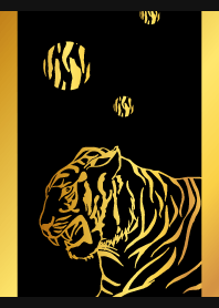 tiger on black