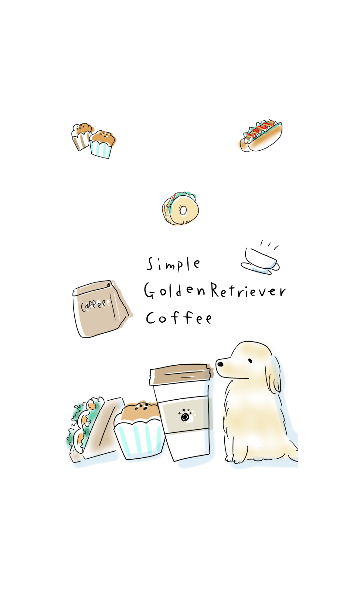 simple Golden Retriever coffee
