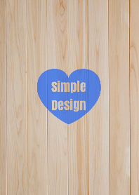 Wood Simple Design Heart Blue ver.