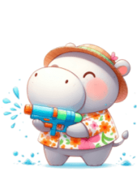 Little Hippo in Songkran Day V.1