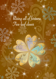 Five-leaf clover (gold base)