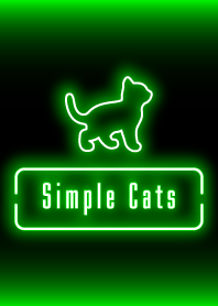 シンプルな子猫 :ネオンライトグリーン